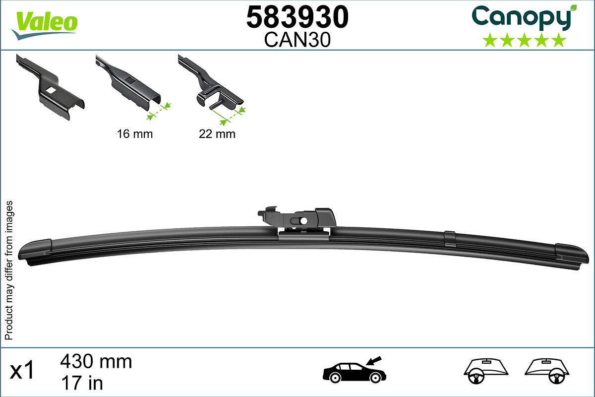 VALEO CANOPY Ablaktörlő lapát 583930_VALEO